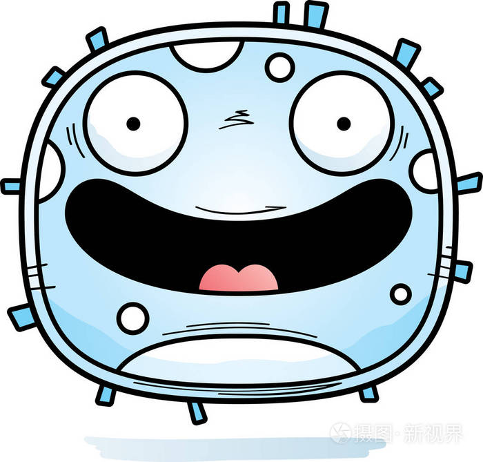 微笑的白血细胞的卡通插图