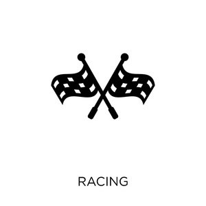 赛车图标。从拱廊集合赛车符号设计