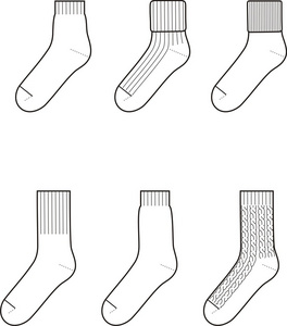 袜子设计图 基本图片