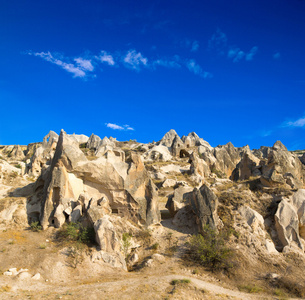 在 Capadocia，土耳其的岩石