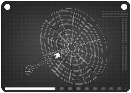 3d 模型飞镖在黑色