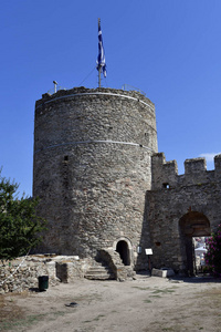 希腊, 卡瓦拉, 中世纪堡垒的 accesible 塔