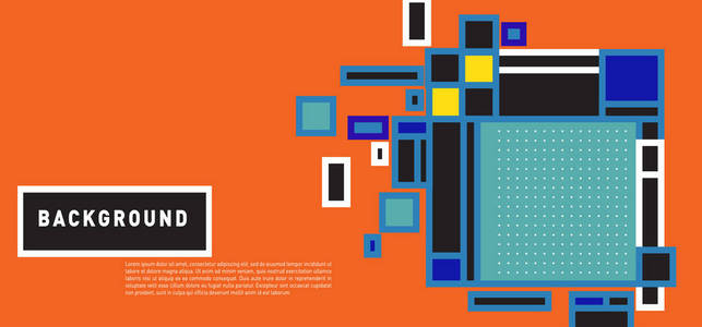 矢量抽象彩色矩形背景横幅