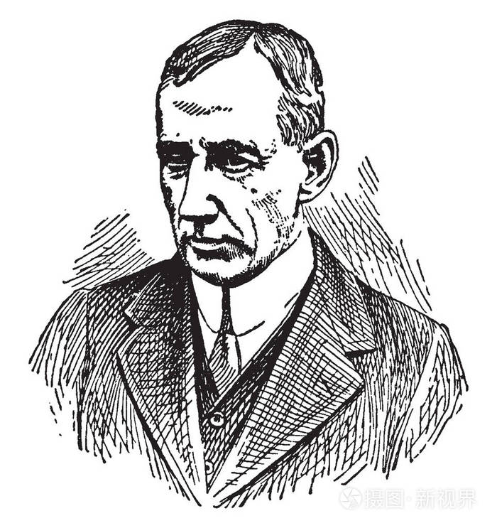 18721928他是挪威极地探险家以第一个到达南北极的著名复古线画或雕刻