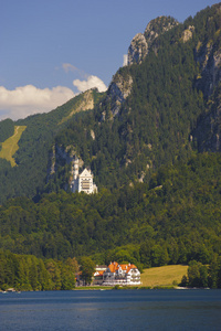 全景乡村景观在德国巴伐利亚州