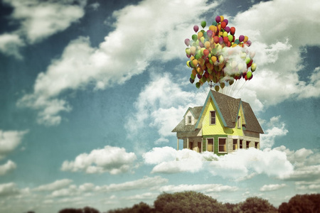 飞行的房子图片