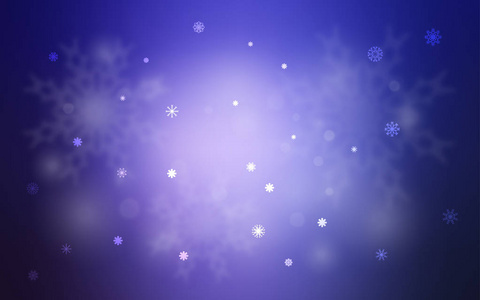 淡紫色向量模式与圣诞节雪花。闪亮的彩色插图与雪在圣诞节风格。商业广告的新年设计