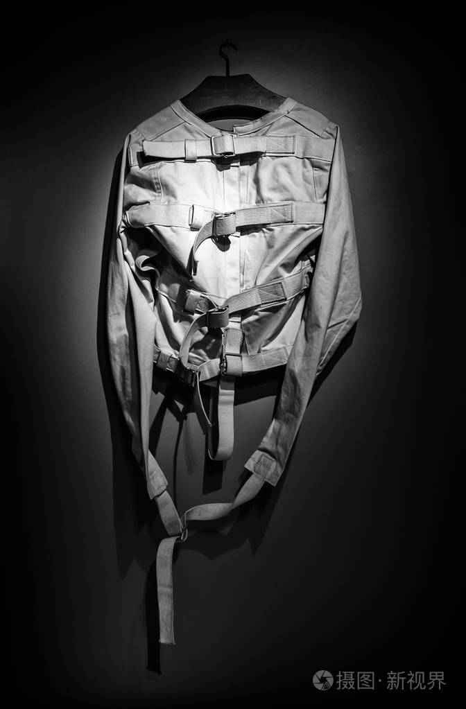 旧的精神病学紧身衣精神病医院细节精神病