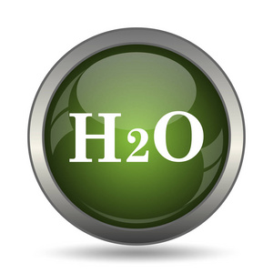 H2o 图标。白色背景上的互联网按钮