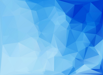蓝白色多边形马赛克背景,矢量插画,创意业务设计模板照片