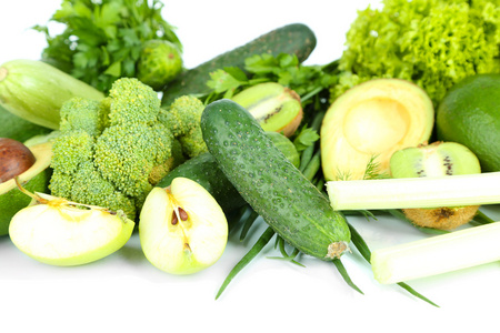 新鲜的绿色蔬菜特写