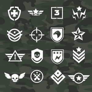 军事符号图标和标志的特殊部队照片