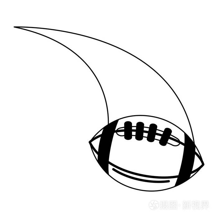 美式足球球矢量插画图形设计