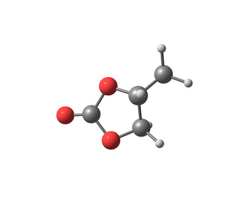 碳酸丙烯酯分子上白色孤立