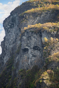 巨人脸上的悬崖上的 Geirangerfjord, 更多的 Romsdal, 挪威