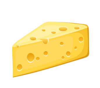 一块奶酪。矢量插画