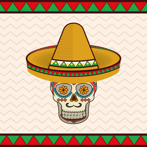 墨西哥骷髅面具图标