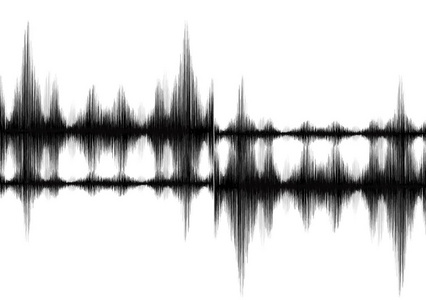 经典极小的地震波在白皮书背景;音频波形图概念;教育和科学设计;矢量