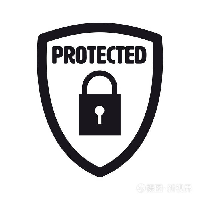 锁定图标安全符号向量
