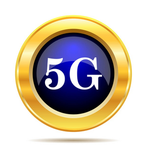 5g 图标。白色背景上的互联网按钮