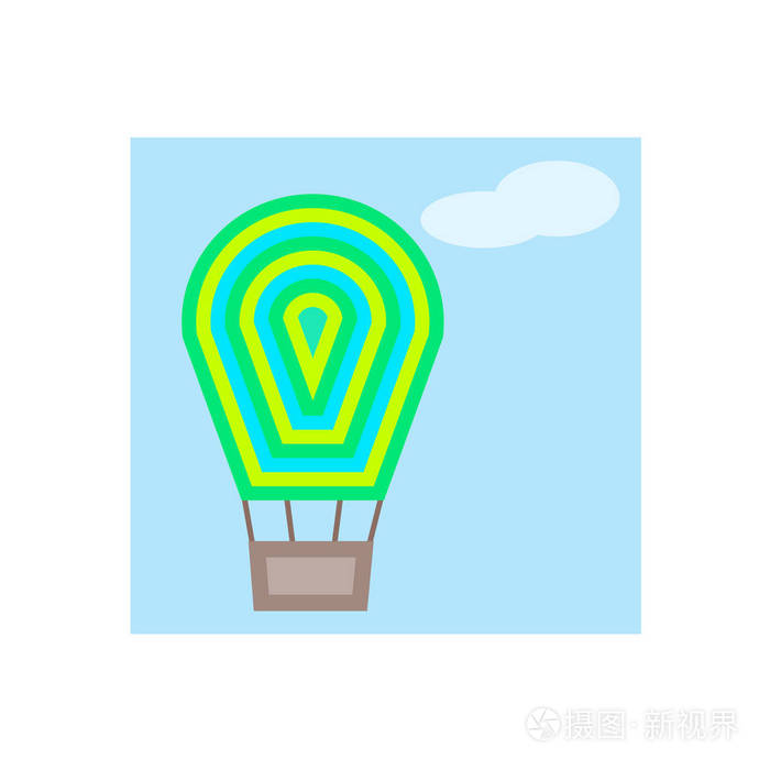 热气球图标矢量隔离白色背景为您的 web 和移动应用程序设计, 热气球徽标概念