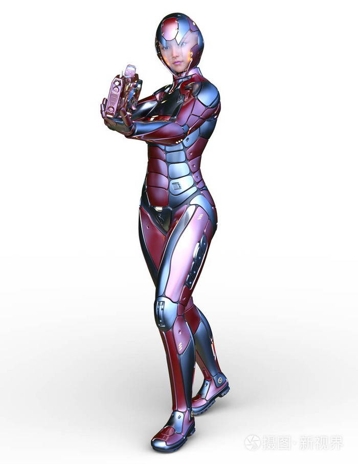 3d. 机器人女性的 cg 渲染