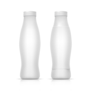 空白的白色包装容器瓶酸奶