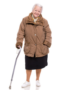 gammal kvinna med kpp