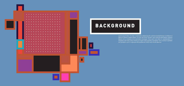 矢量抽象彩色矩形背景横幅