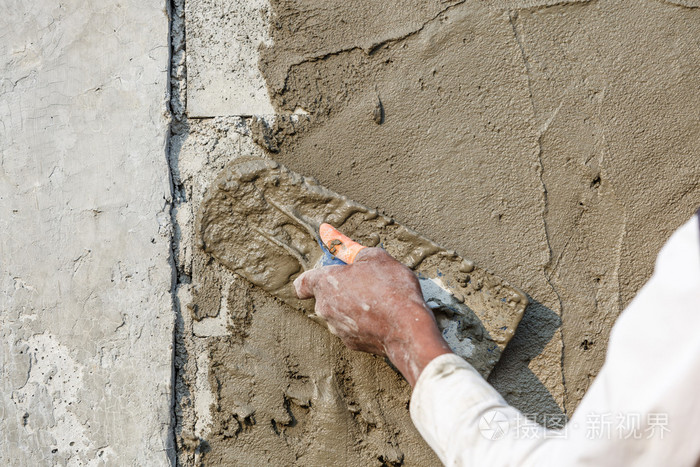 在房屋建筑的墙体抹灰混凝土工