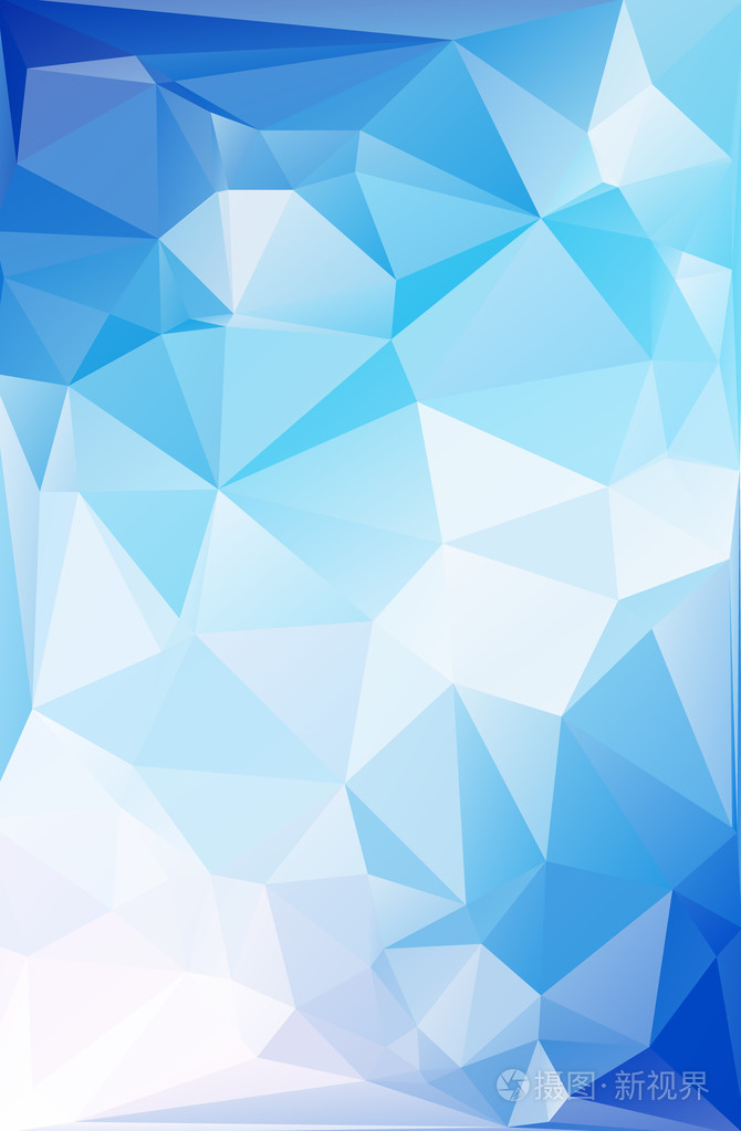 蓝白色多边形马赛克背景,矢量插画,创意业务设计模板