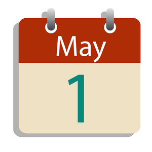 5月1日日日历, 劳动节概念照片