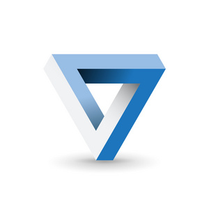 不可能三角形不可能的环状的三角形照片