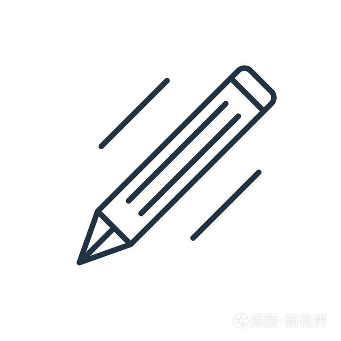 铅笔图标向量被隔离在白色背景上, 铅笔符号