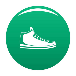 运动鞋图标向量绿色