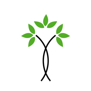 绿色的叶子标识的概念树