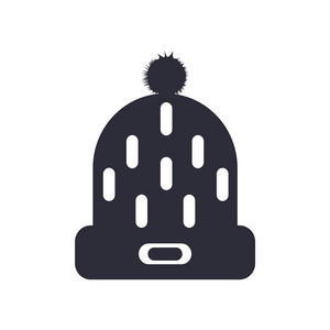 冬季帽子图标矢量隔离白色背景为您的 web 和移动应用程序设计, 冬季帽子徽标概念