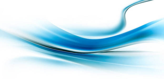 明亮的蓝色和白色现代未来主义背景以抽象波浪
