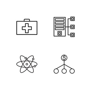 科学简单概述图标集