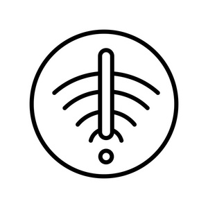 没有 wifi 图标矢量符号和符号在白色背景下被隔离