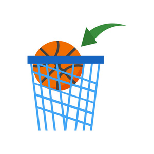 篮球图标矢量隔离白色背景为您的 web 和移动应用程序设计, 篮球标志概念
