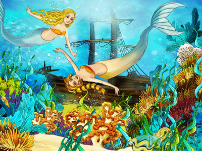 海洋和美人鱼照片