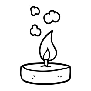 线条画动画片香味蜡烛