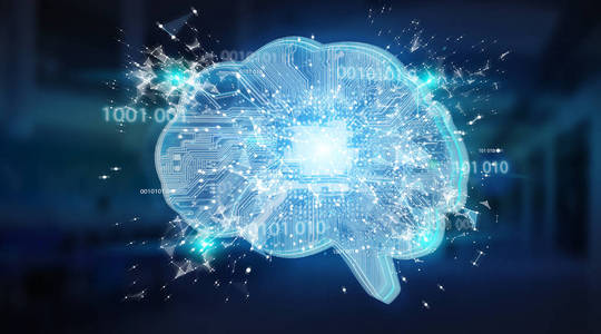 蓝色大脑图片-蓝色大脑素材-蓝色大脑插画-摄图新视界