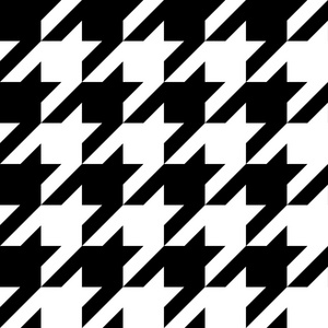 黑白花纹矢量千鸟格无缝黑白相间的花纹照片