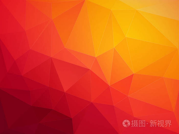 抽象红色橙色多边形矢量背景