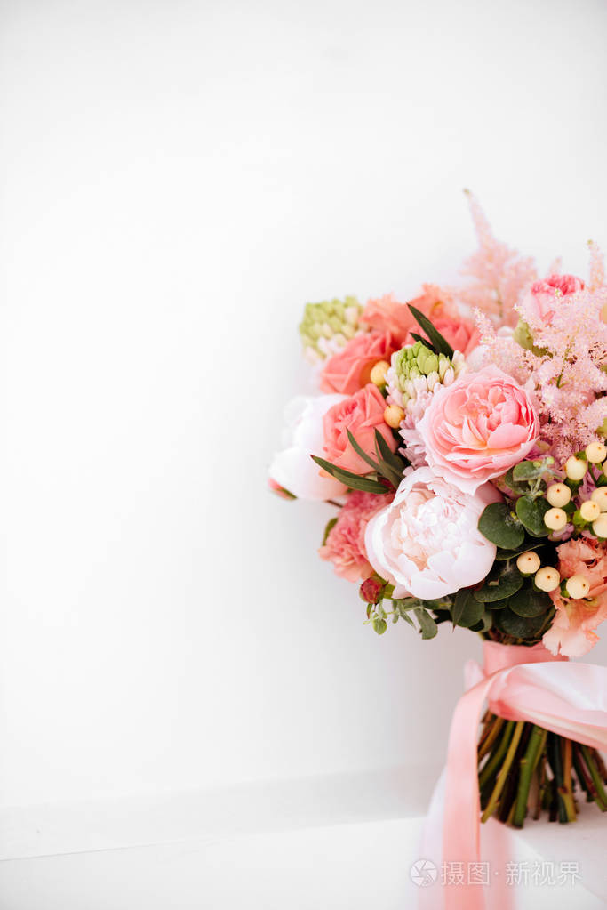 婚礼花, 新娘花束特写.