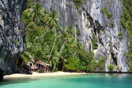 菲律宾自然El Nido 岛跳 Pinagbuyutan 岛悬崖旅游观