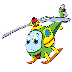 卡通直升机图片