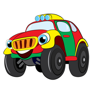 汽车吉普车卡通的快乐汽车吉普车照片